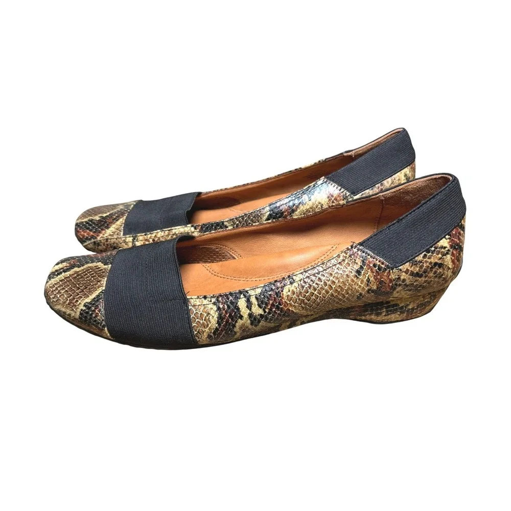 Gentle Souls Flats 9.5 Brown Iso Kicks Leather Wedge Driving Mocs Slip On Shoes